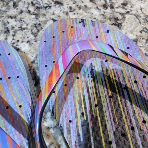 Showaflops Neon Drips Flip Flops - Picture 7 of 9